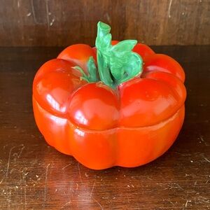 Vintage Royal Bayreuth Fine China Tomato Trinket Jar